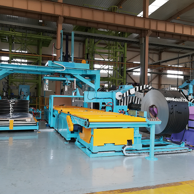 Automatic horizontal steel coil packing line